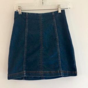 Free People jean skirt